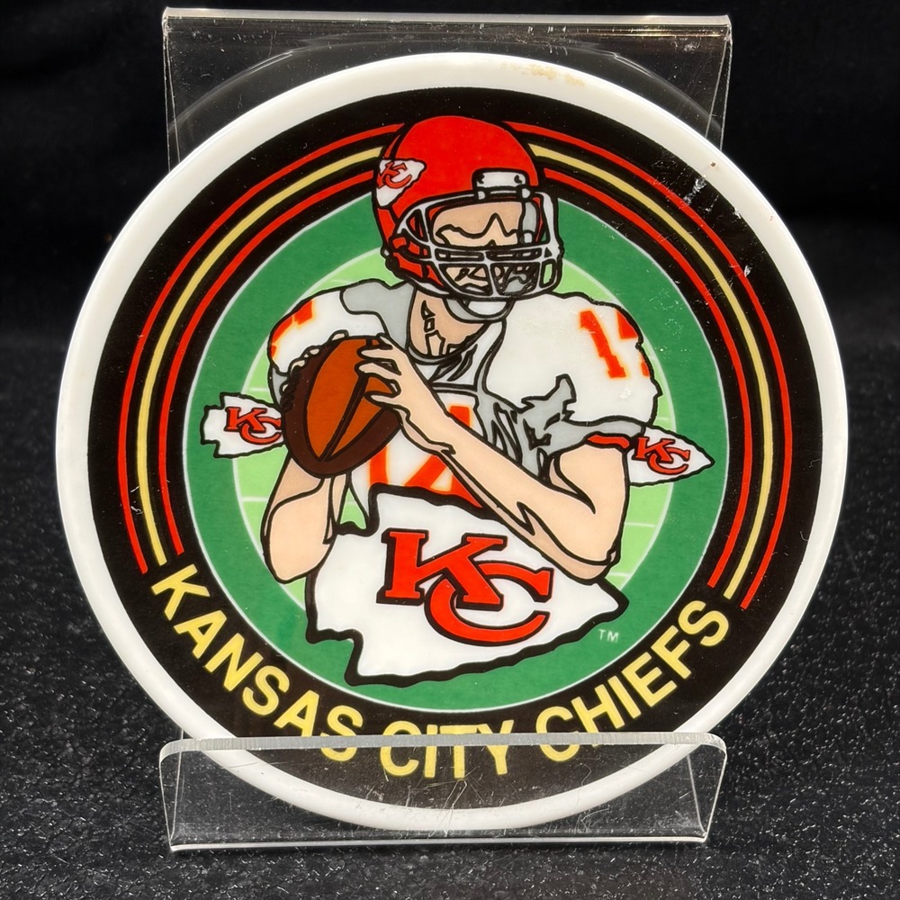 Sports Impressions Kansas City Chiefs Ceramic Plate 1992 Vintage NFL Decor 3"